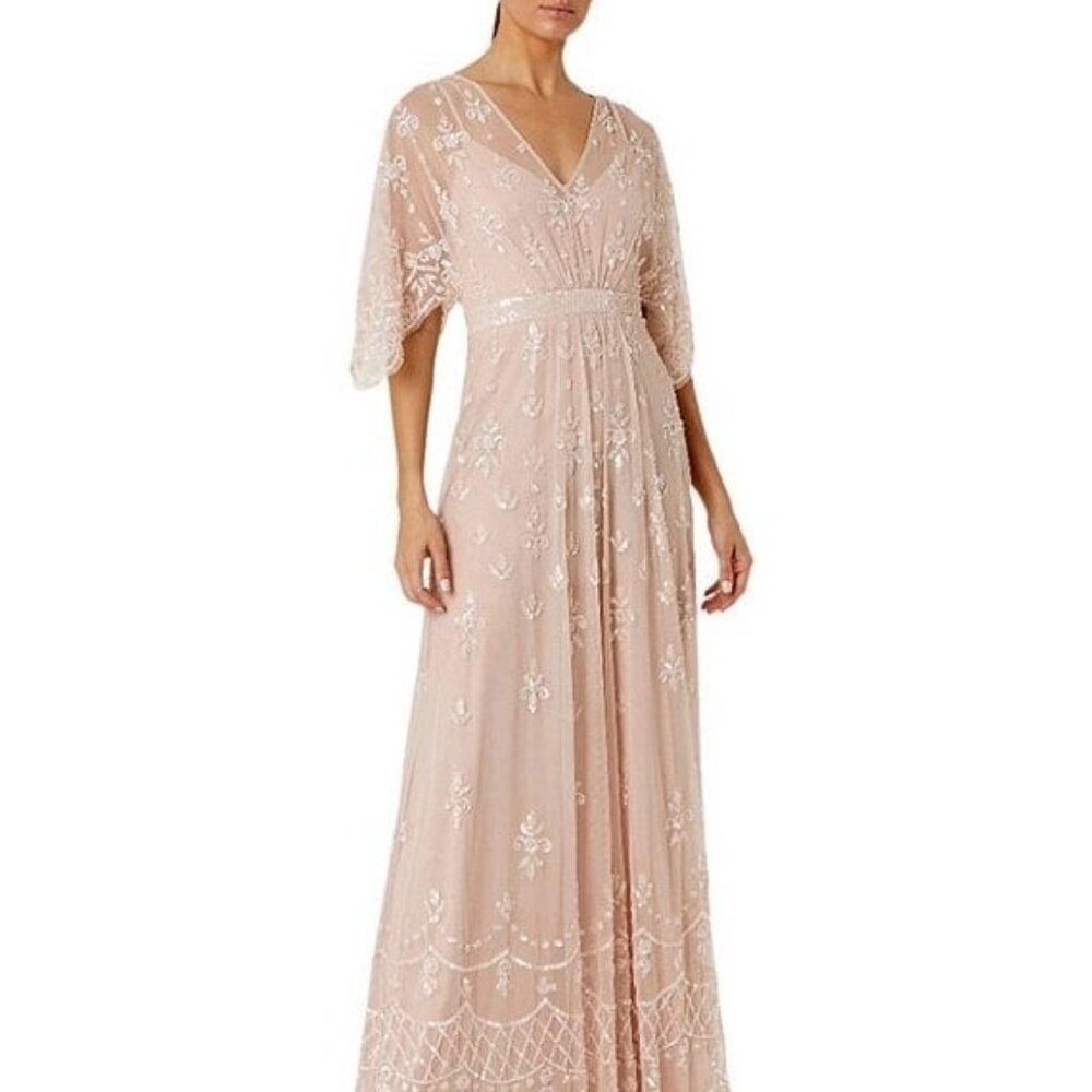 Mac Duggal Blush Formal Gown with Sequins